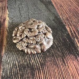 Silver Floral Brooch